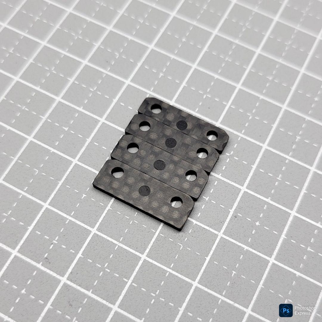 残り1個 CH-Fix【CNC加工】 フロント提灯用ヒンジ カーボンパーツセット