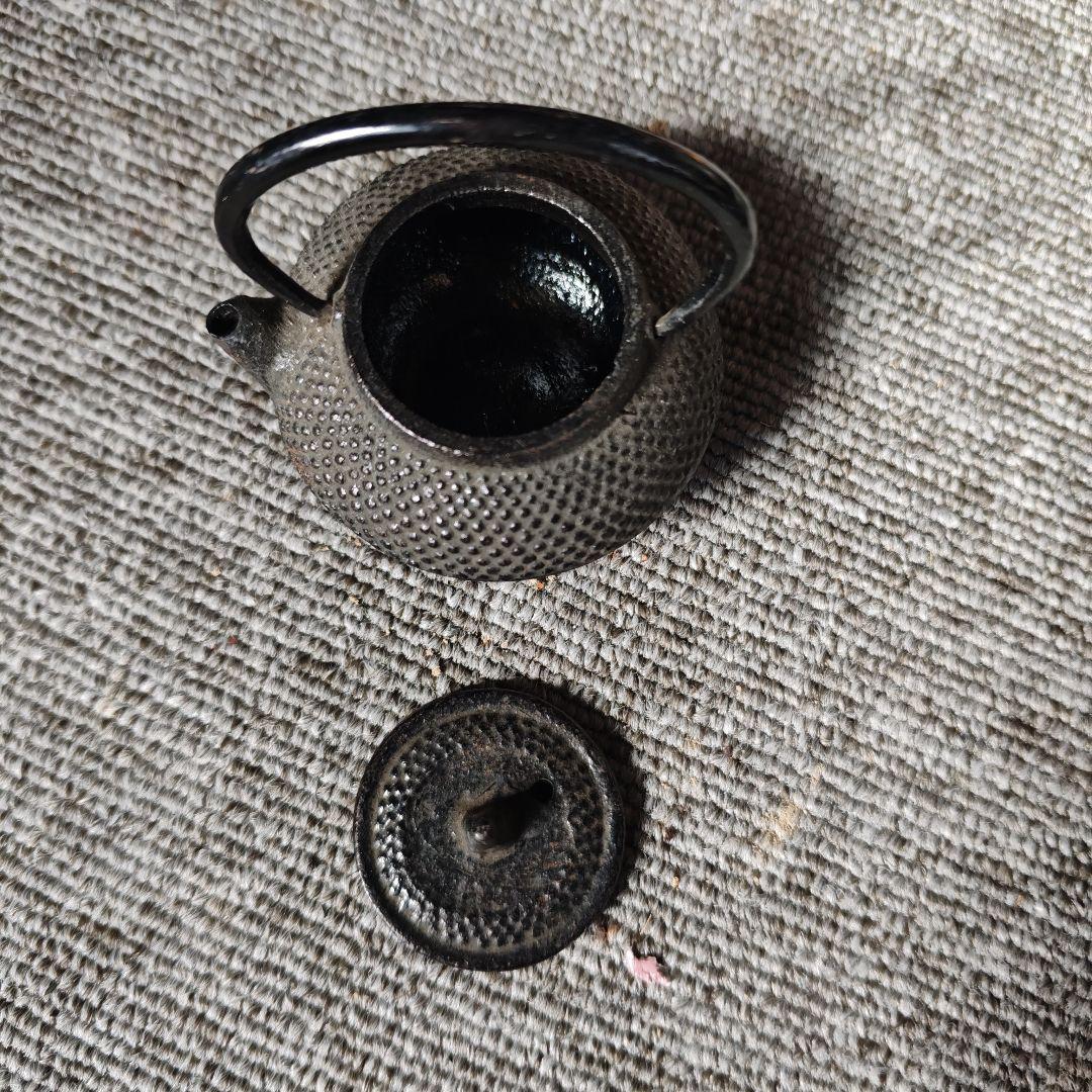 茶道具　銅製薬缶　鉄瓶　三点セット