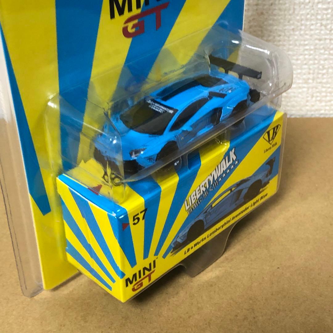 MINI GT　LBワークス　ランボルギーニ アヴェンタドール　ライトブルー