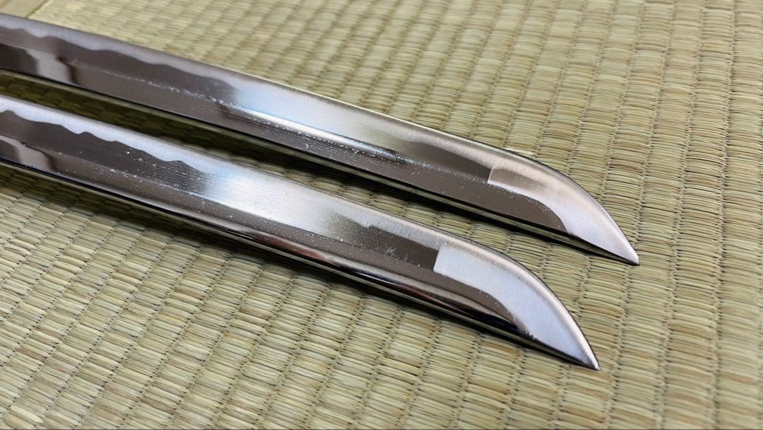 模造刀 大小 2振りセット 藤巻 鍔付き雲龍拵 笄付き 250519-4