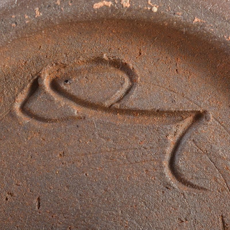 煎茶道具　備前焼　緒方一輝作　宝瓶　共布共箱　M　R7490