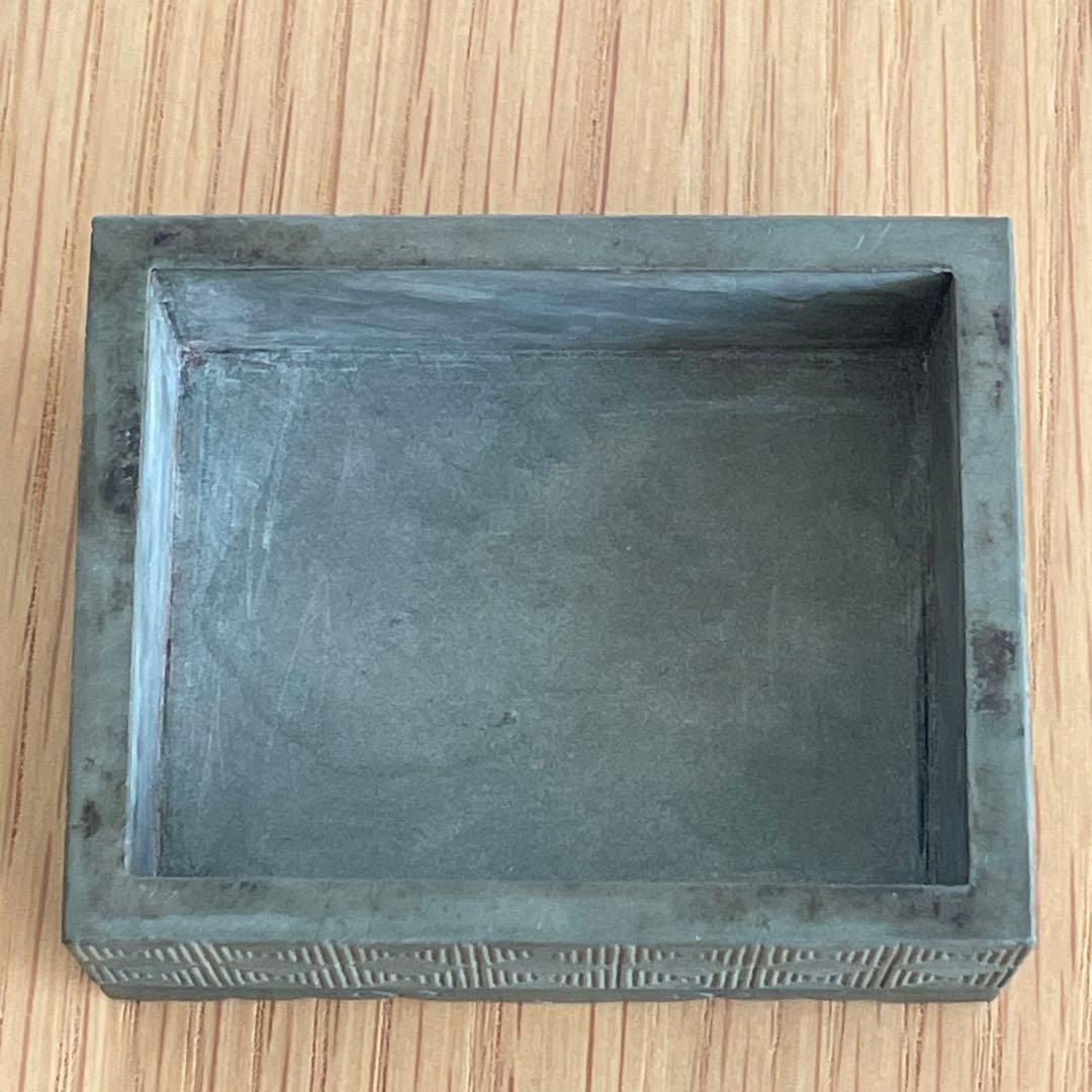 《骨董》細工の綺麗な 丹渓石　小箱★入れ物★黒柿★桐箱付 唐物 骨董