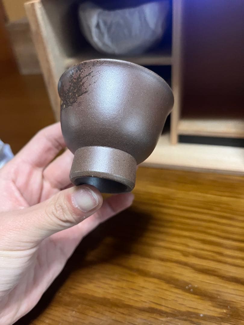 備前焼 木村陶峰 煎茶器 宝瓶 湯冷まし 茶杯セット