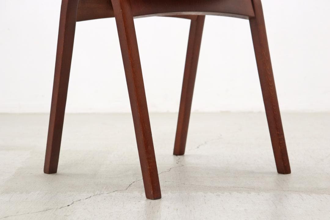 秋田木工 剣持勇 ビーチ材 スタッキングスツール No.202 レトロ 緑