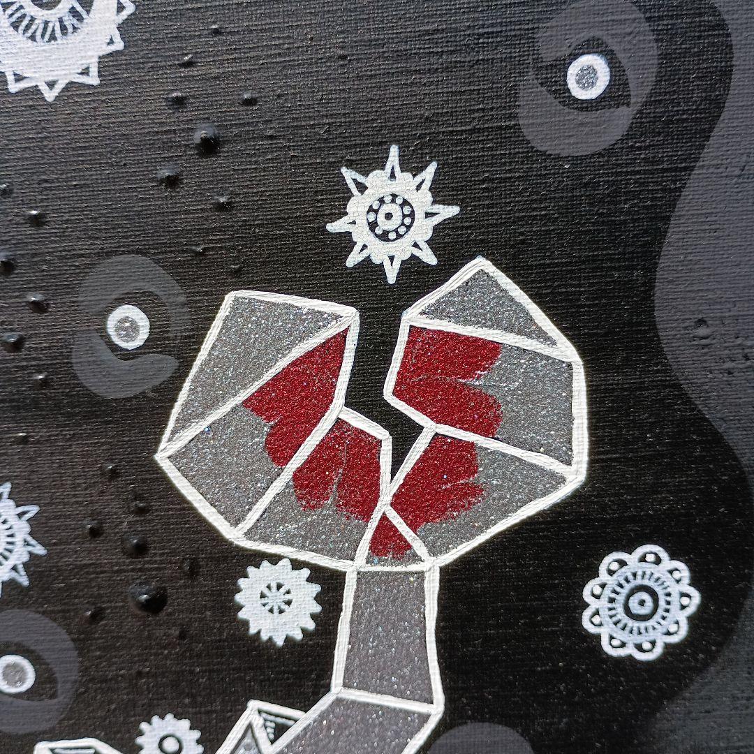 現代美術、Oharu S10号アクリル　ホワイトストーン出品作