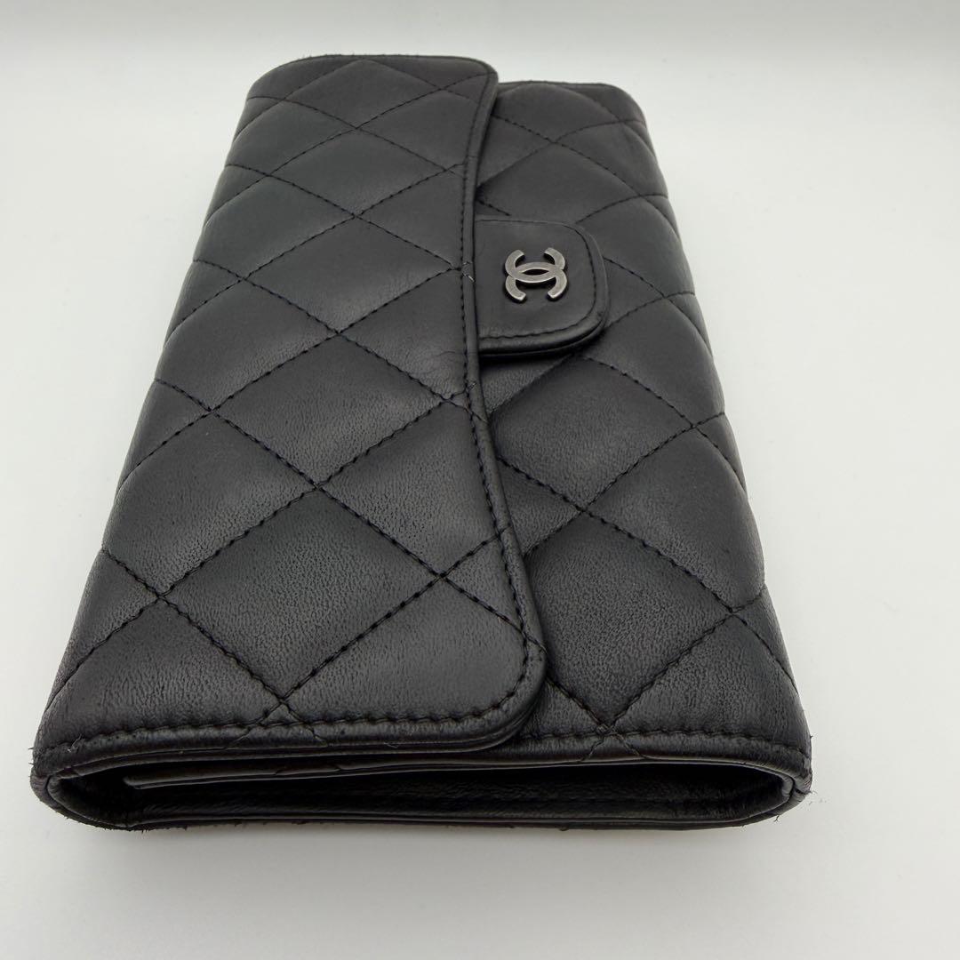CHANEL シャネル 財布 マトラッセ フラップウォレット 三つ折り