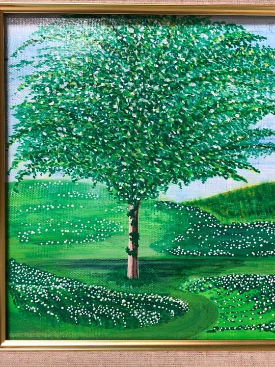 「思いきり咲いてみる」原画 本物 一点物 絵画 yoko
