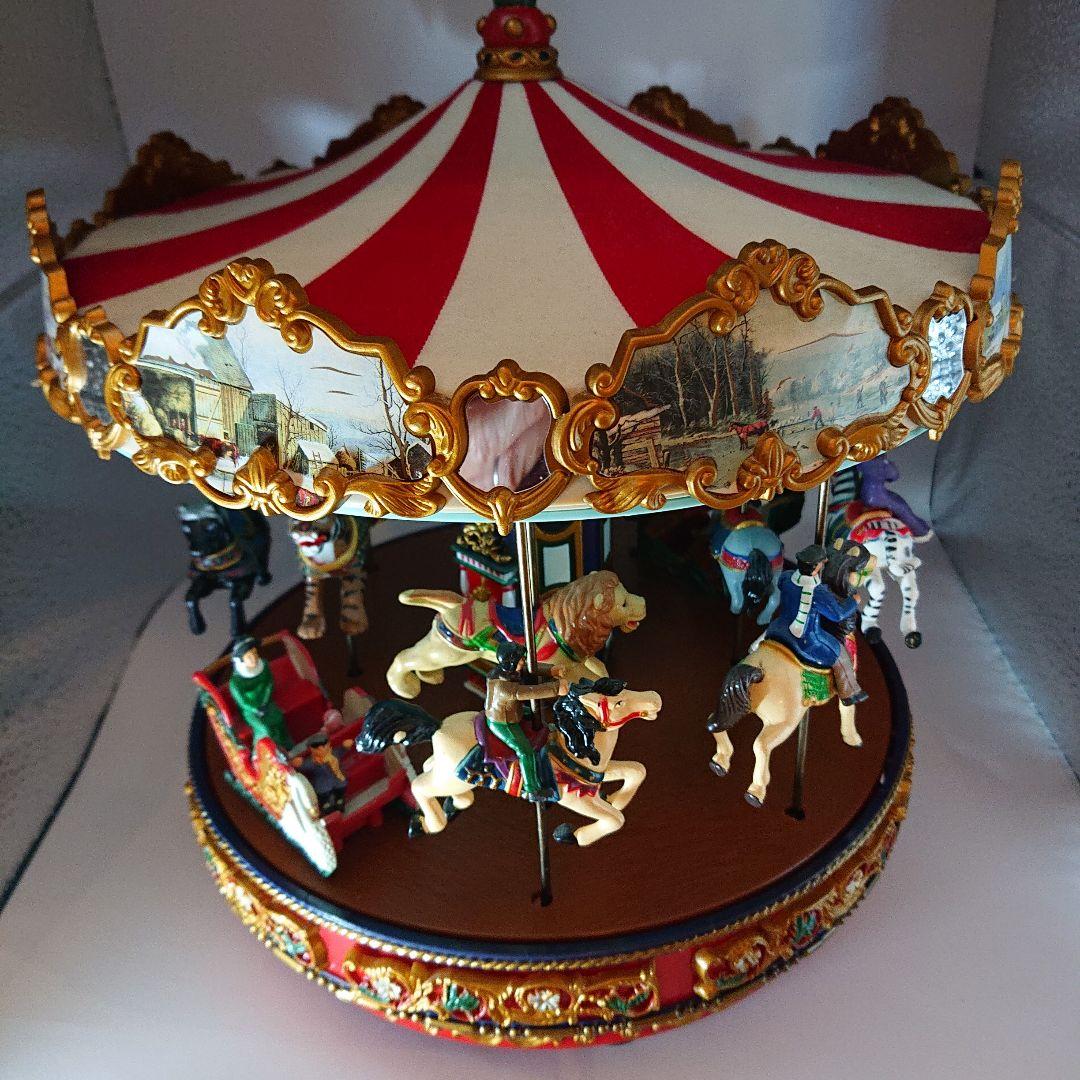 アメリカ☆ミスタークリスマス、メリーゴランドオルゴール☆ゴールドラベル