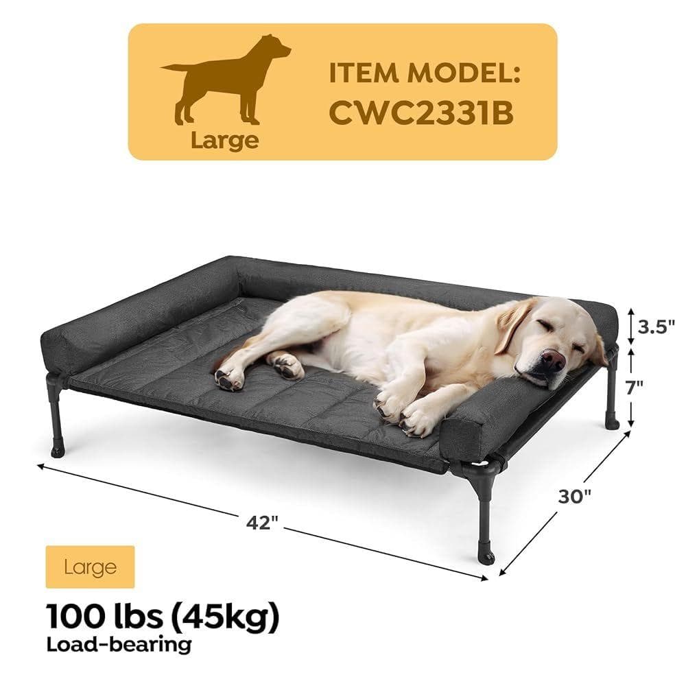 ペットベッド大型犬 、-107*76 cm ブラック 少し傷あり 説明書なし