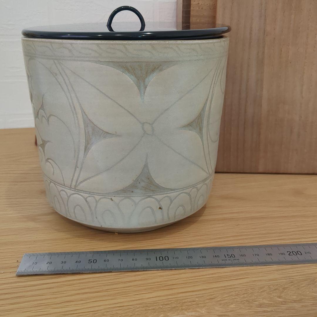 茶道具　水壷　広州窯　彫三嶋
