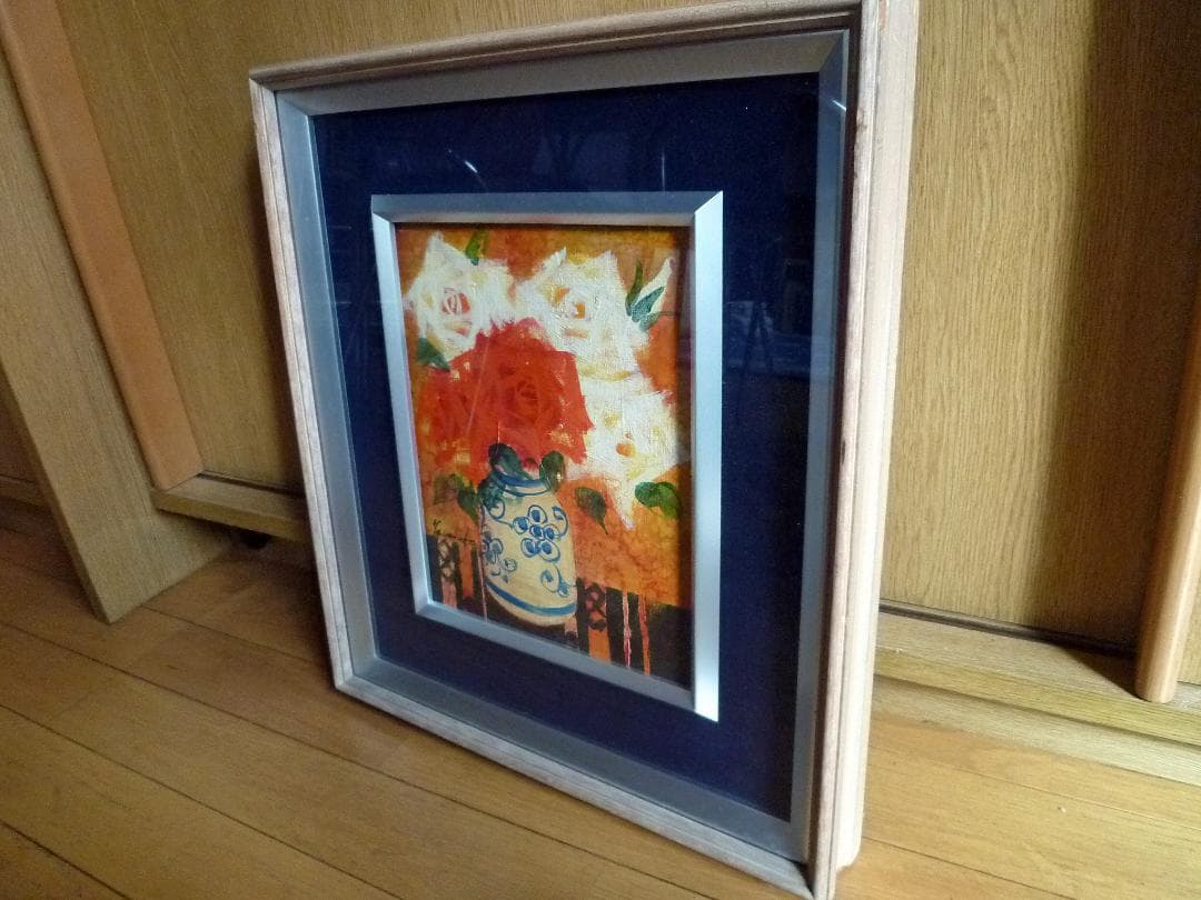 薔薇　油彩画