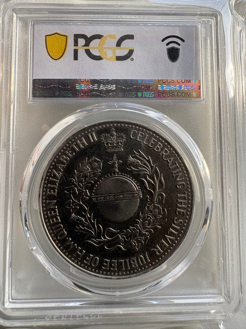 1977年銘　イギリス　シルバー　ジュビリー　メダルPR64 PCGS鑑定