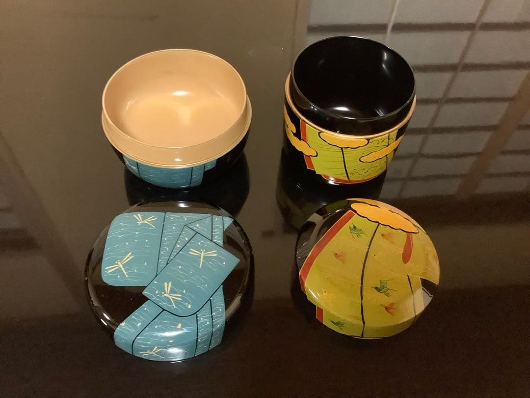 茶道具 誰ヶ袖棗　中村湖彩作