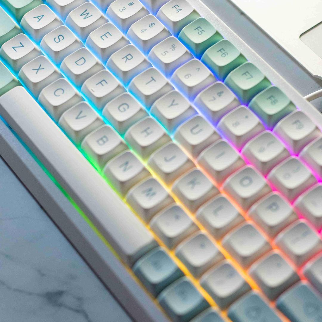 ☆3モード接続ホットスワップメカニカルキーボード　ミントグリーン