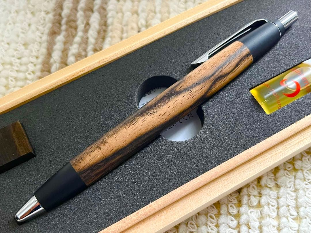 野原工芸　特上黒柿　スタンダードボールペン