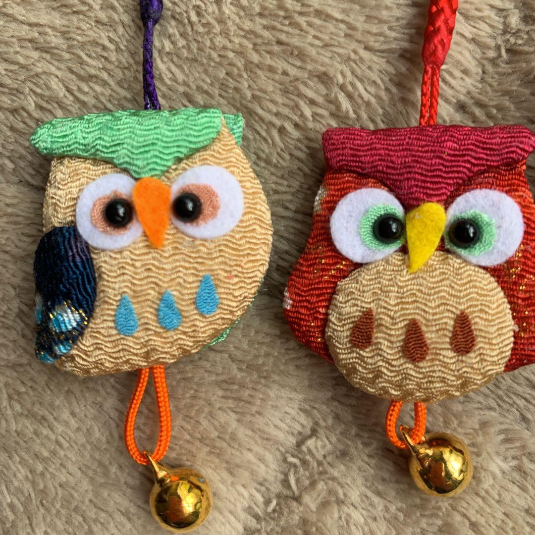 ふくろうのキーホルダー　ハンドメイド