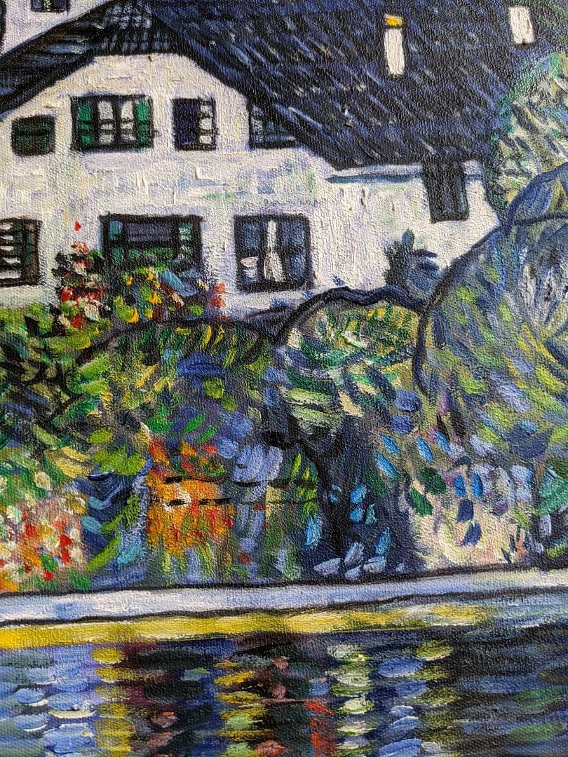 油絵　素晴らしいクリムトの風景画　美術アカデミー学生による完璧模写の本格的油絵