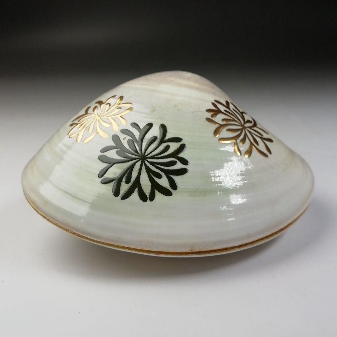 Ｔ７４７　香合　『海松絵　蛤香合』『伊藤表正』　共箱　茶道具