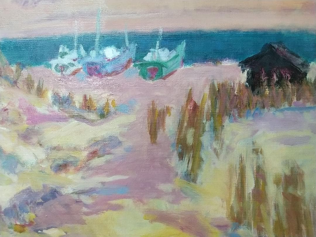 絵画「湘南の午後」P8 油絵