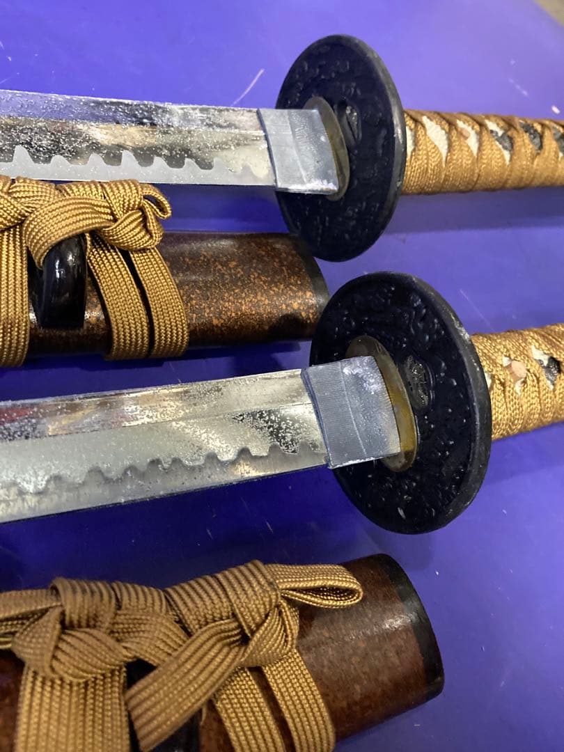 G）模造刀 日本刀 太刀 脇差 大小 2本セット