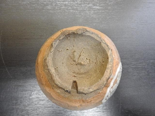 三葉葵紋入茶碗　萩焼　合わせ箱　MA264