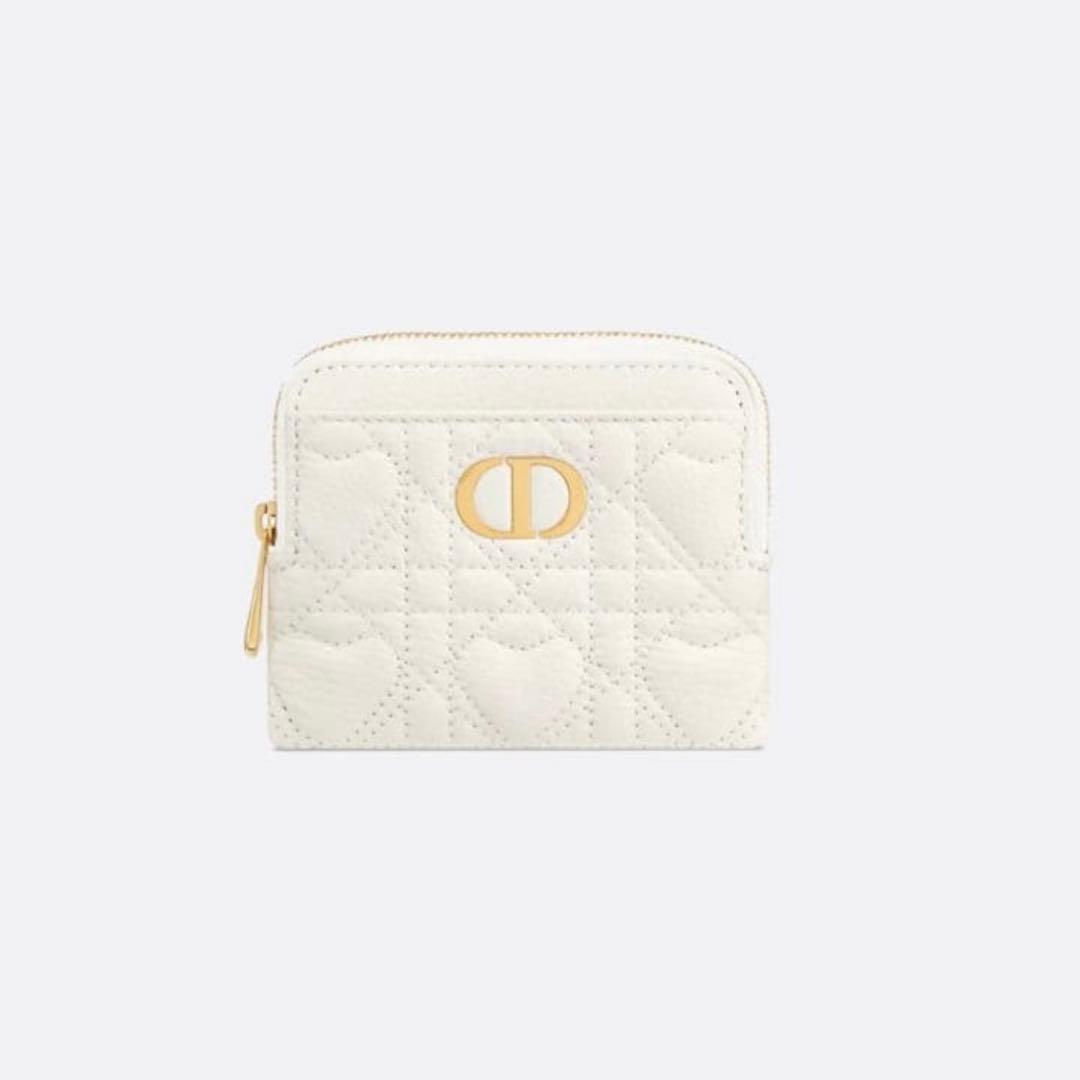 DIOR　ディオール　CARO LAVENDER ウォレット　ハート柄　小銭入れ