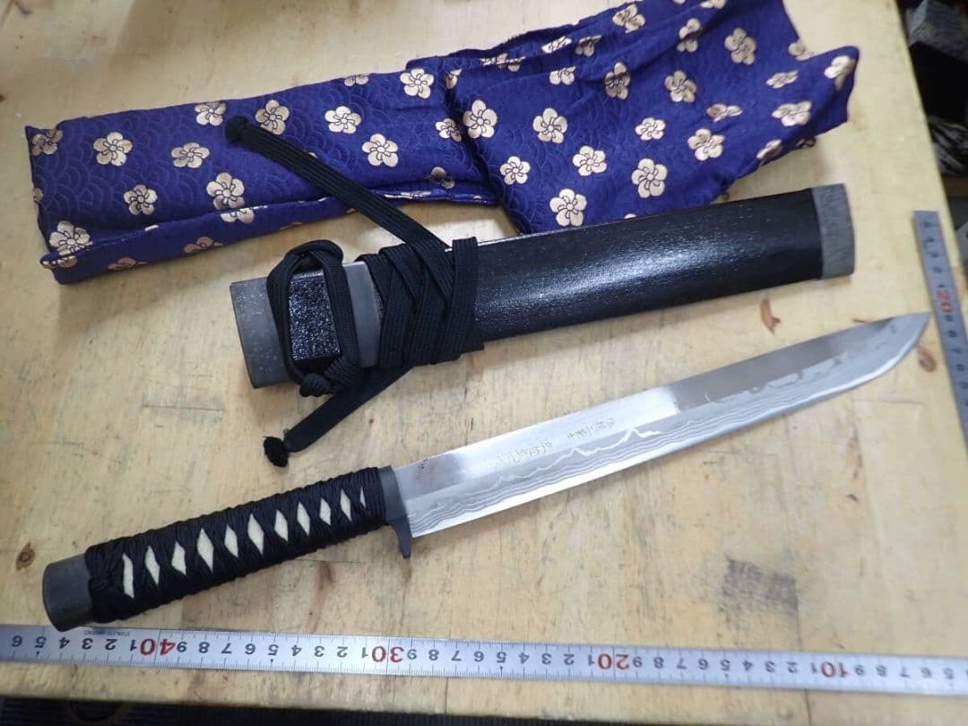 佐治武士作　影法師300 300mm 剣鉈 和式ナイフ シースナイフ 伝統工芸士