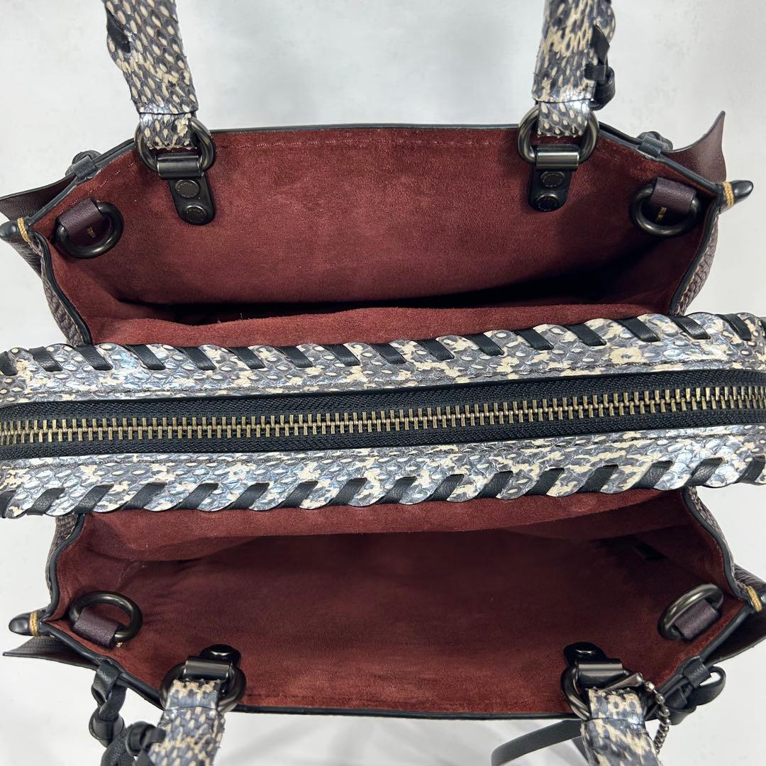 バッグ Rare Coach Rogue 25 Python Leather Bag