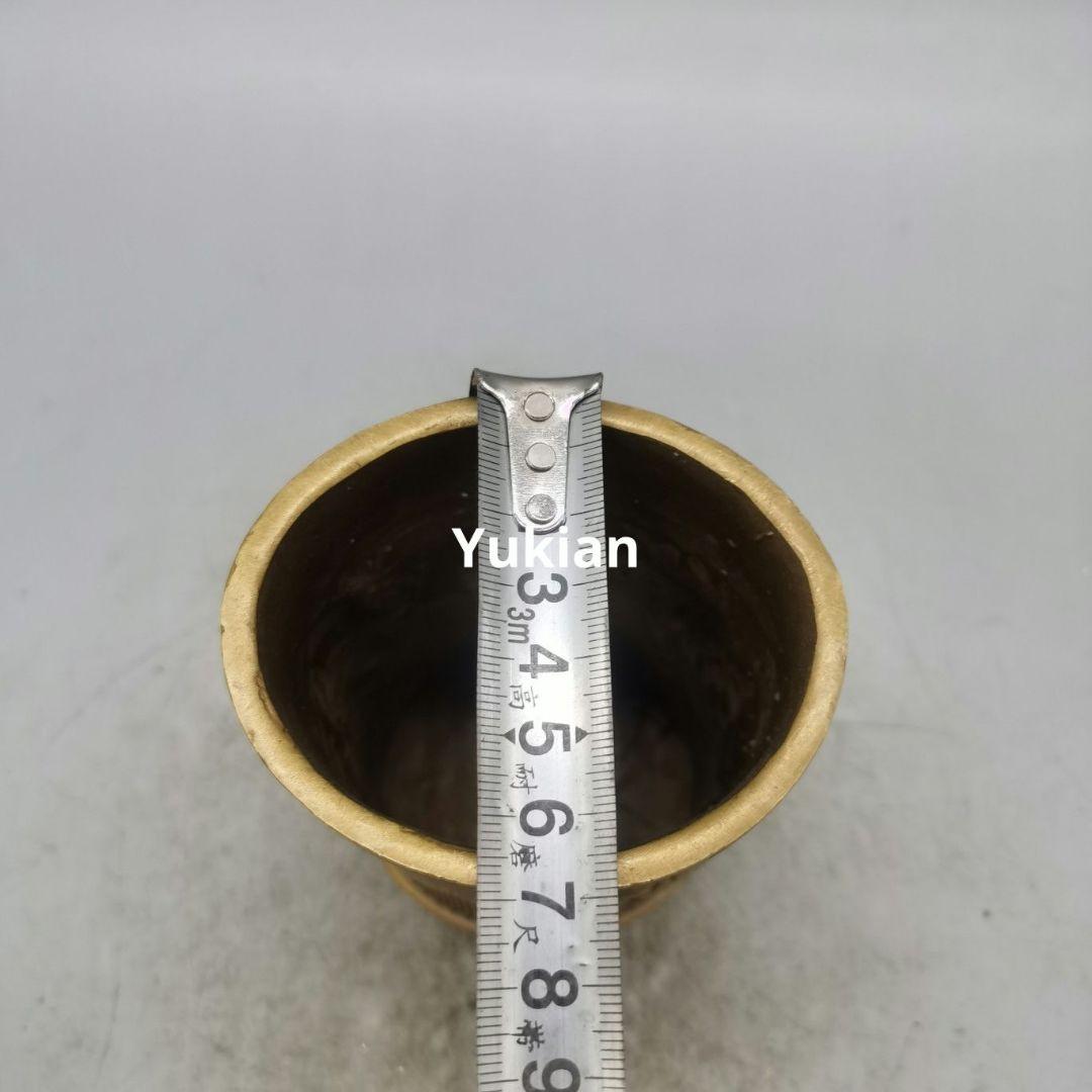 銅器 五牛筆筒 筆置 筆入 書道具 文房具 装飾品 工芸品 美術品