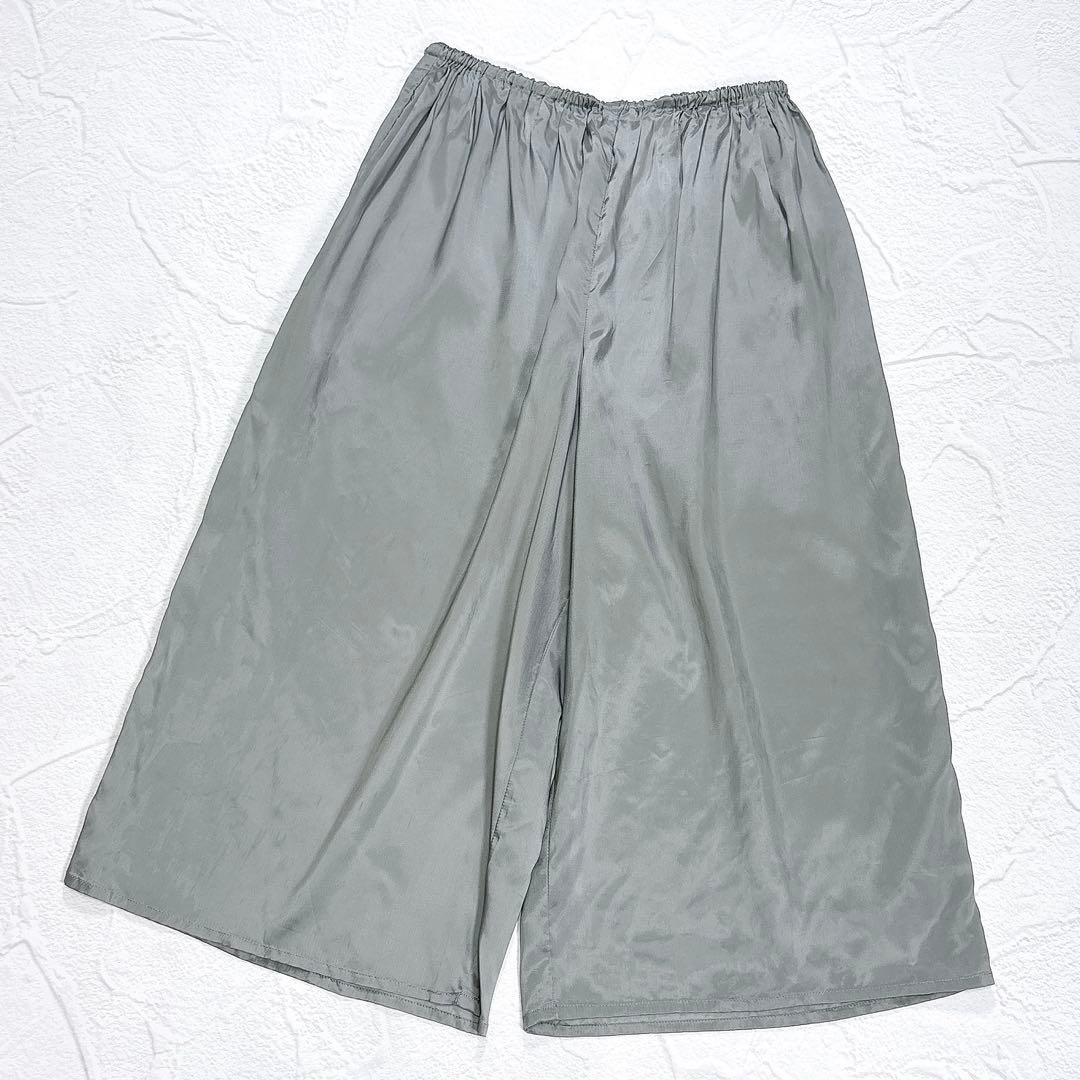 ✨美品✨近年 慈雨 サルエルパンツ ペチコート付き ストライプ イージーパンツ