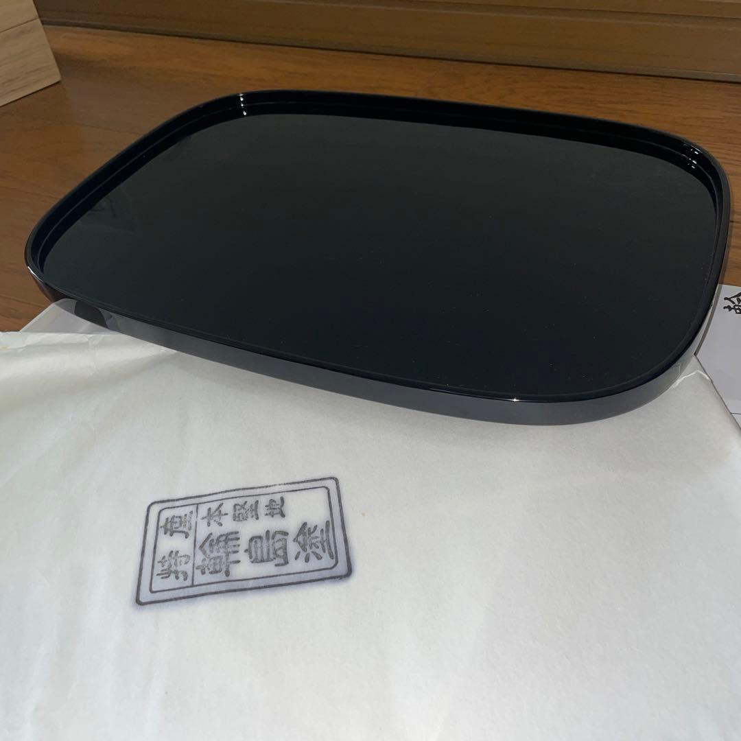 輪島塗お盆　未使用　黒