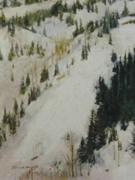 南大路 一、雪霽.高級希少画集画、版上サイン入 新品額付