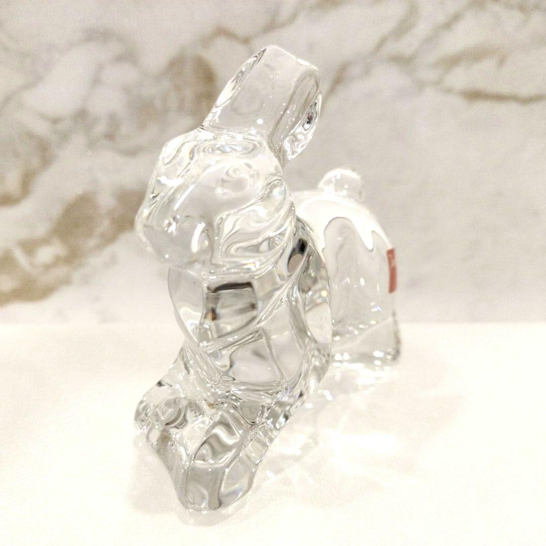 美品　Baccarat　バカラ　クリスタル　うさぎ　動物　フィギュリン　オブジェ