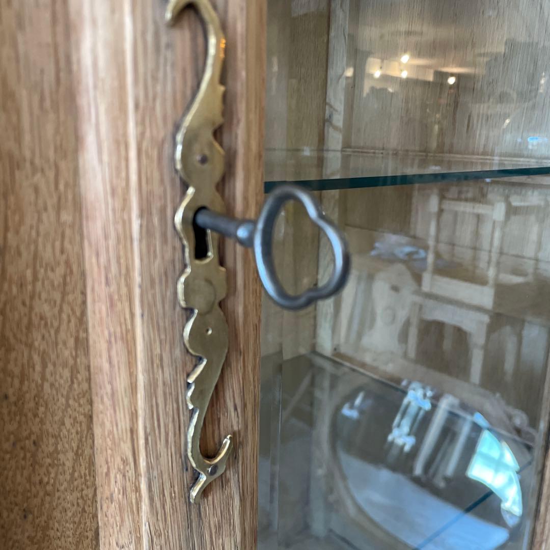 ビンテージ ガラス収納キャビネット ショーケース 食器棚