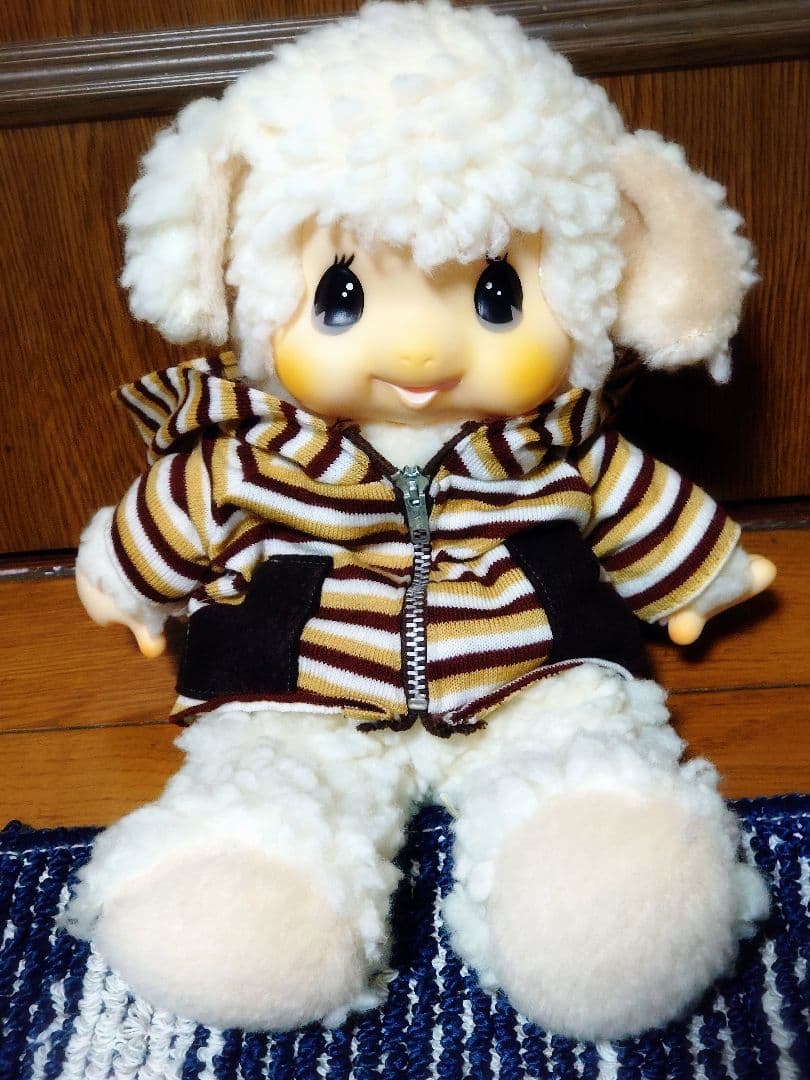 新品 昭和レトロ ひつじのチャム ぬいぐるみ LOVELOVE モンチッチ