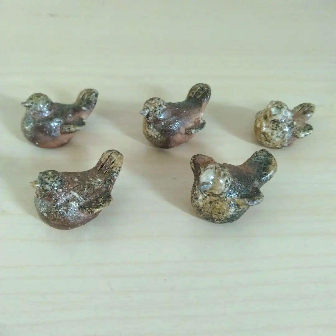 渡辺愛子　小鳥　箸置き　5個組　未使用　箱無し