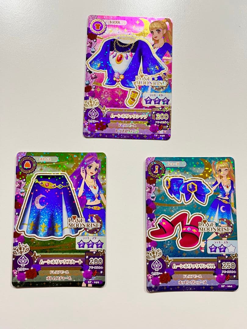 アイカツカード初期 コーデ1式×3 神崎美月 夏樹みくる