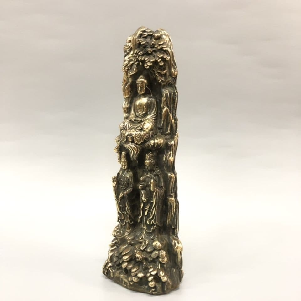 仏教美術 仏像 西方三聖菩薩仏像 仏堂奉納 装飾品 工芸品 置物