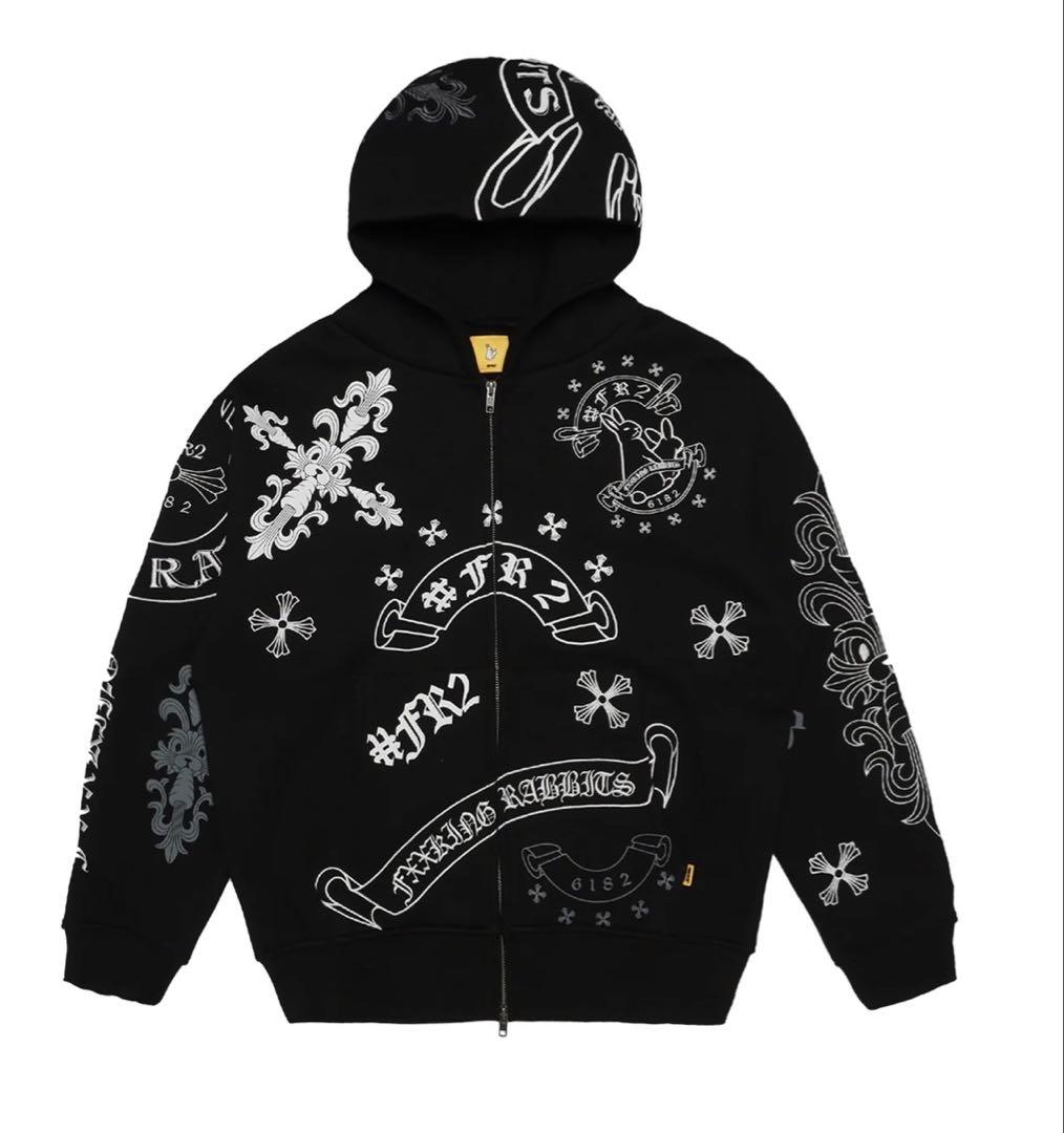 【希少】　#FR2 Cross Multi Logo フーディ　クロムハーツ好き