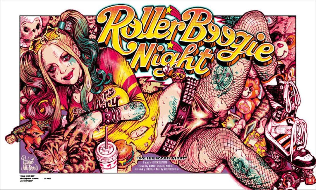 ロッキンジェリービーン ローラーブギーナイト ポスター エロスティカ 額装済