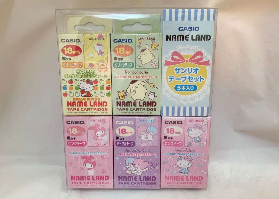 カシオ ネームランド サンリオテープセットA ポムポムプリン キティ 18mm