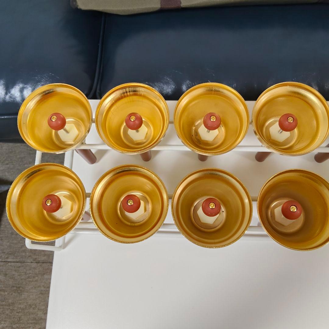 ウチダ ミュージックベル 27音 ゴールド ハンドベル ケース付