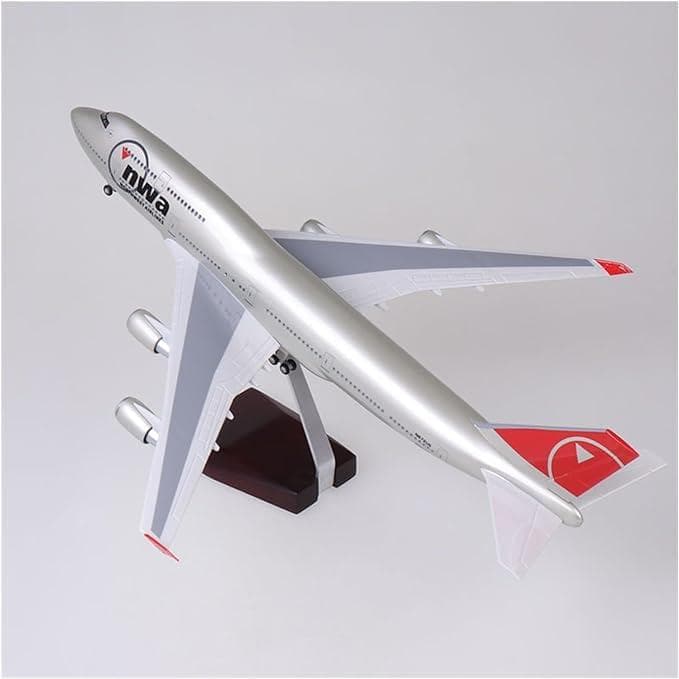 模型飛行機 ノースウエスト航空 B747 ボーイング LED ランディングギア