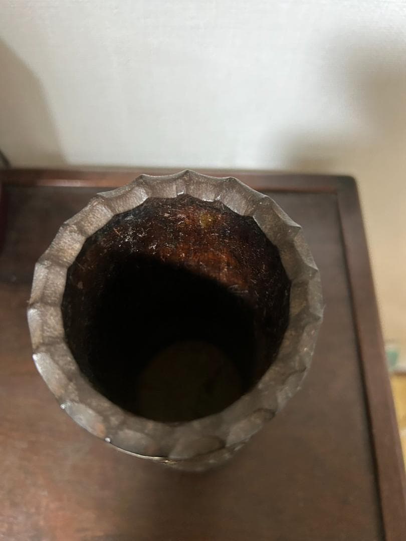 古竹 筆筒 茶合 漢文花刻 中国美術