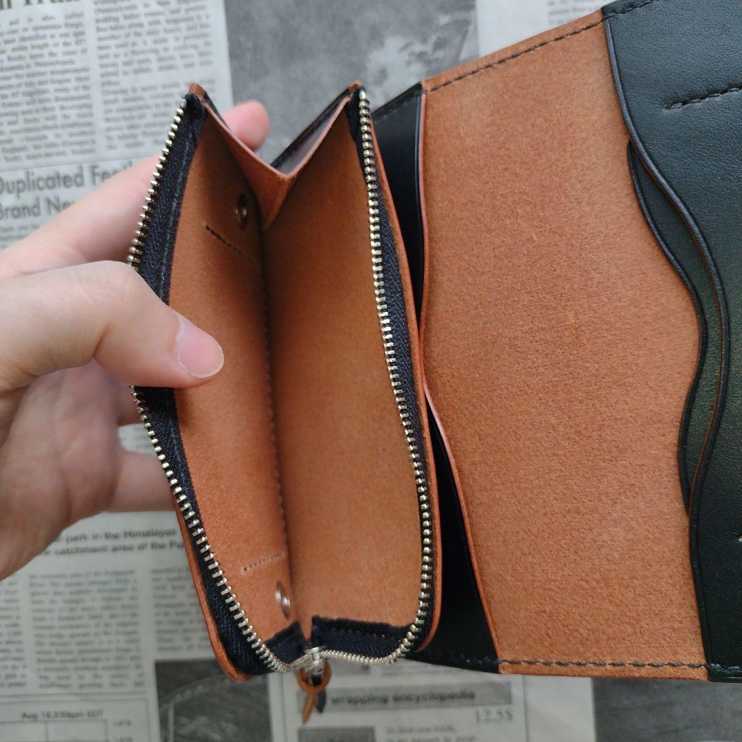 茶芯　2.5層　ミドルトラッカー　ウォレット　栃木レザー