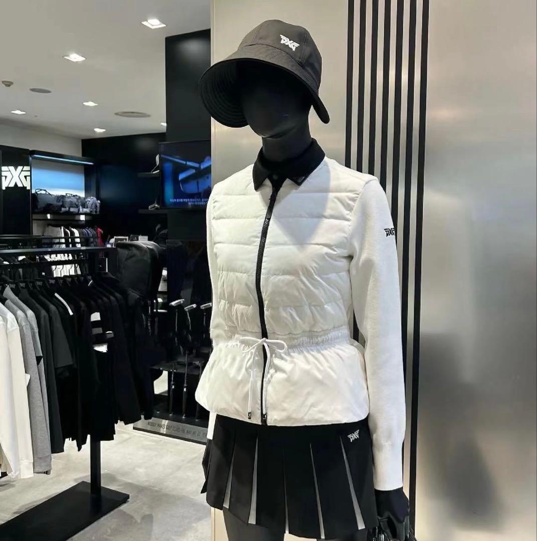 PXG 新作ゴルフ ウェア レディース ジャケット ダウン×ニット トップスM