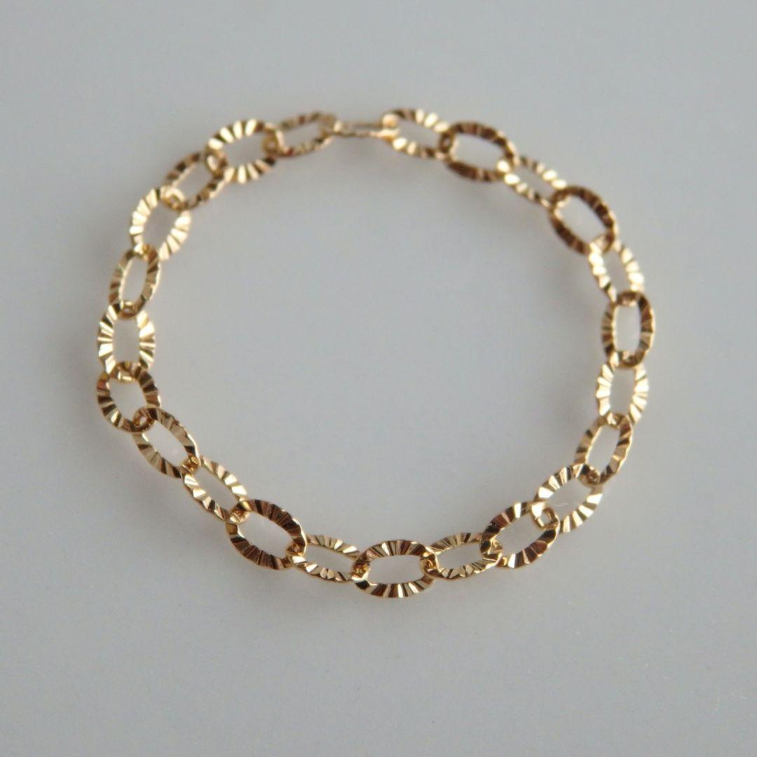 アンちゃん　k18リング　チェーンリング　スクリューチェーン　ペタル