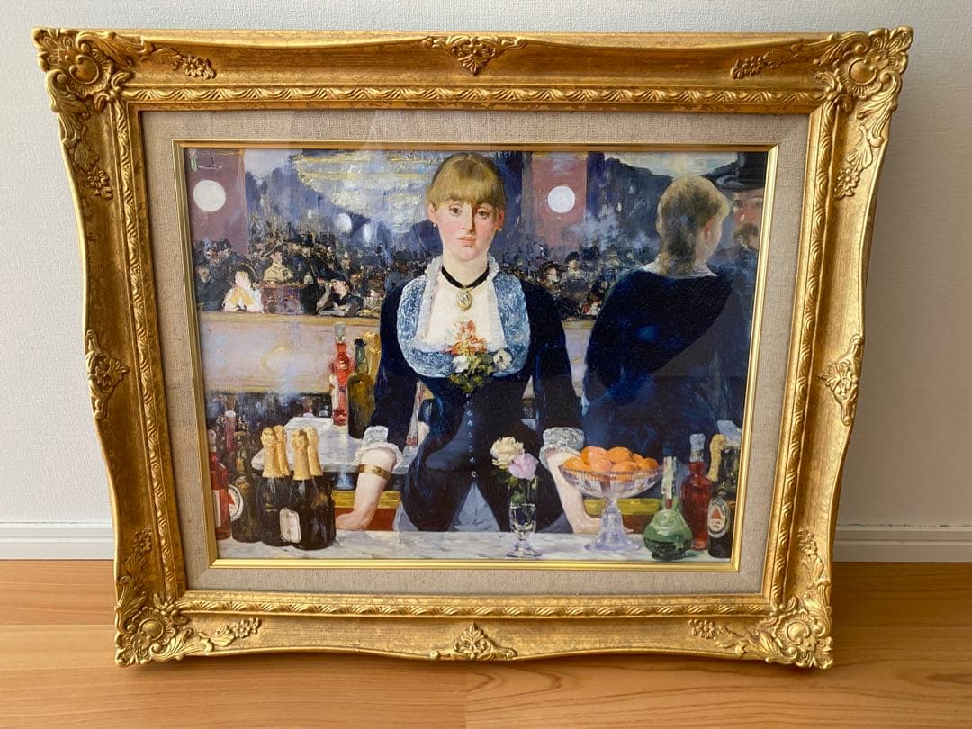 フォリーベルジュールのバー　マネ　複製画　油彩