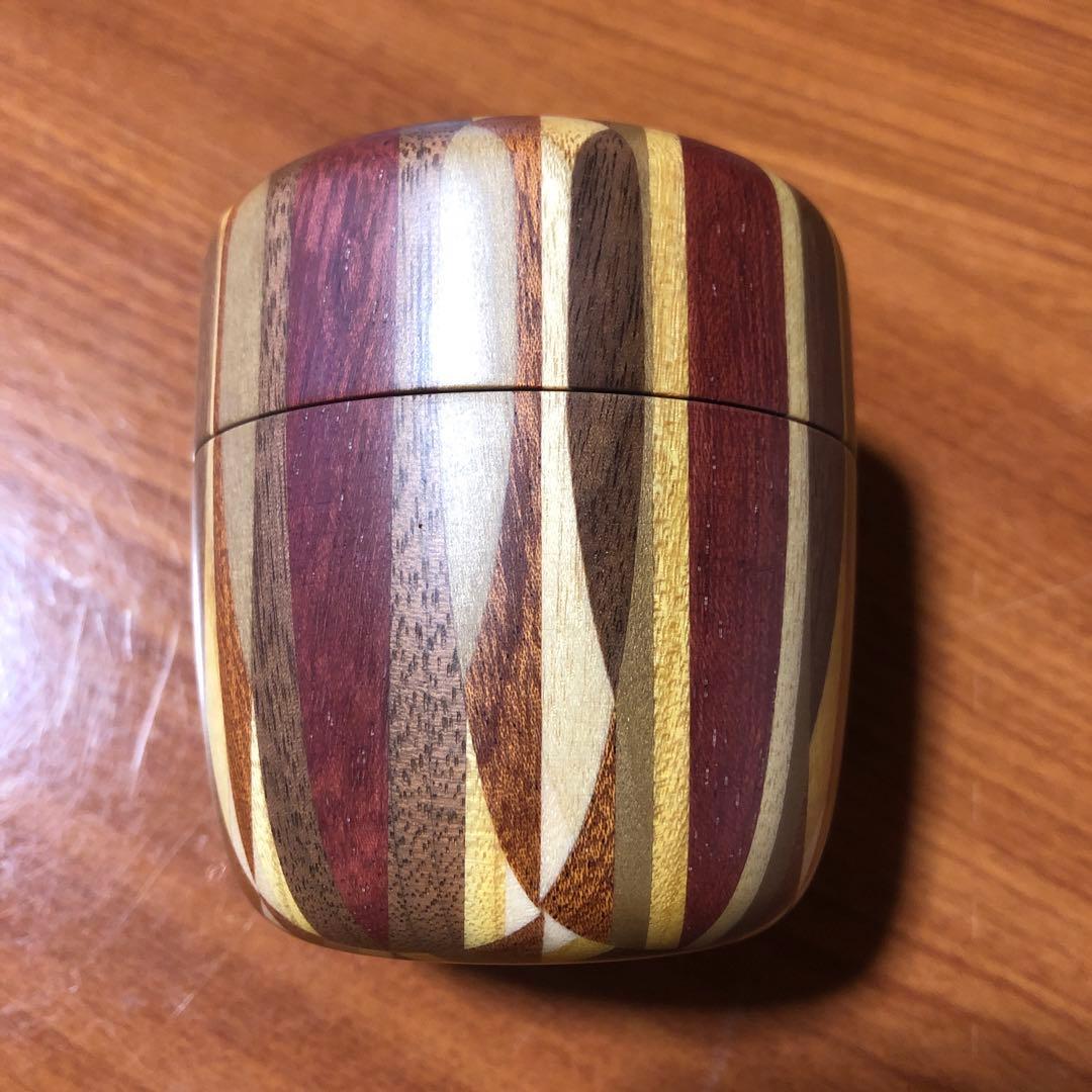 寄木細工 箱根細工 棗 なつめ 無垢 茶入れ 合子 茶道具 抹茶 茶筒