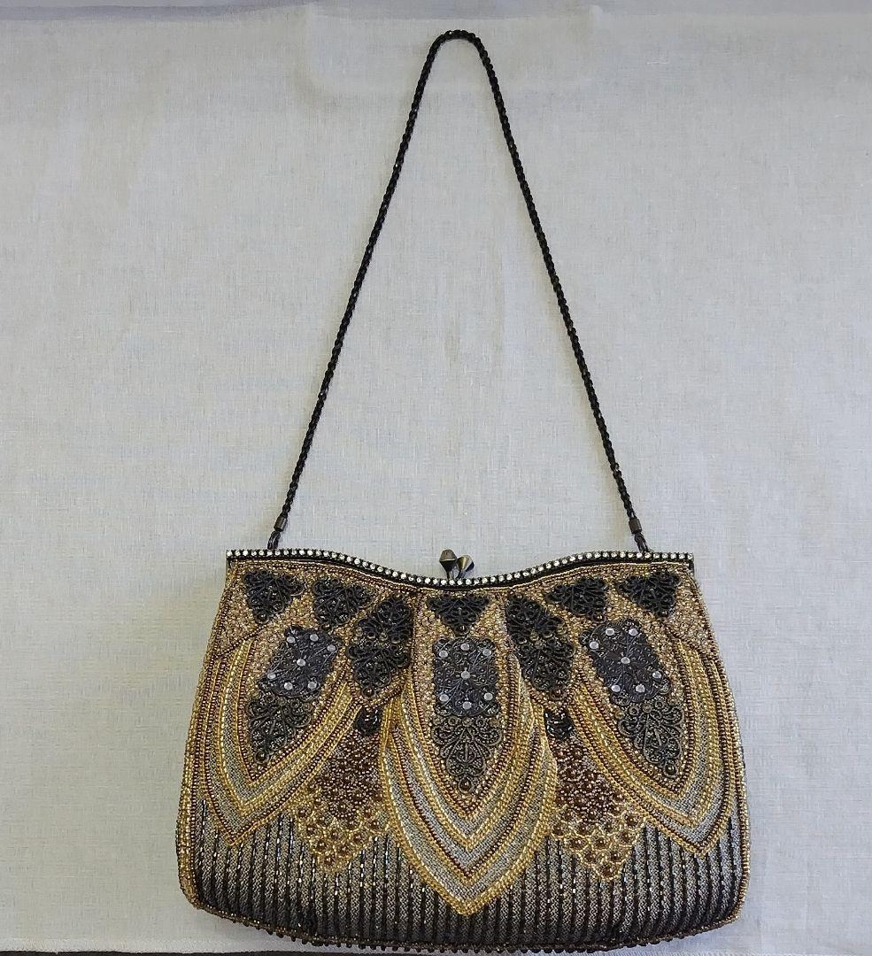 LUMYはしもと ビーズバッグ がま口